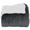 Throw Blanket Dark Grey 130 x 150 cm Fleece