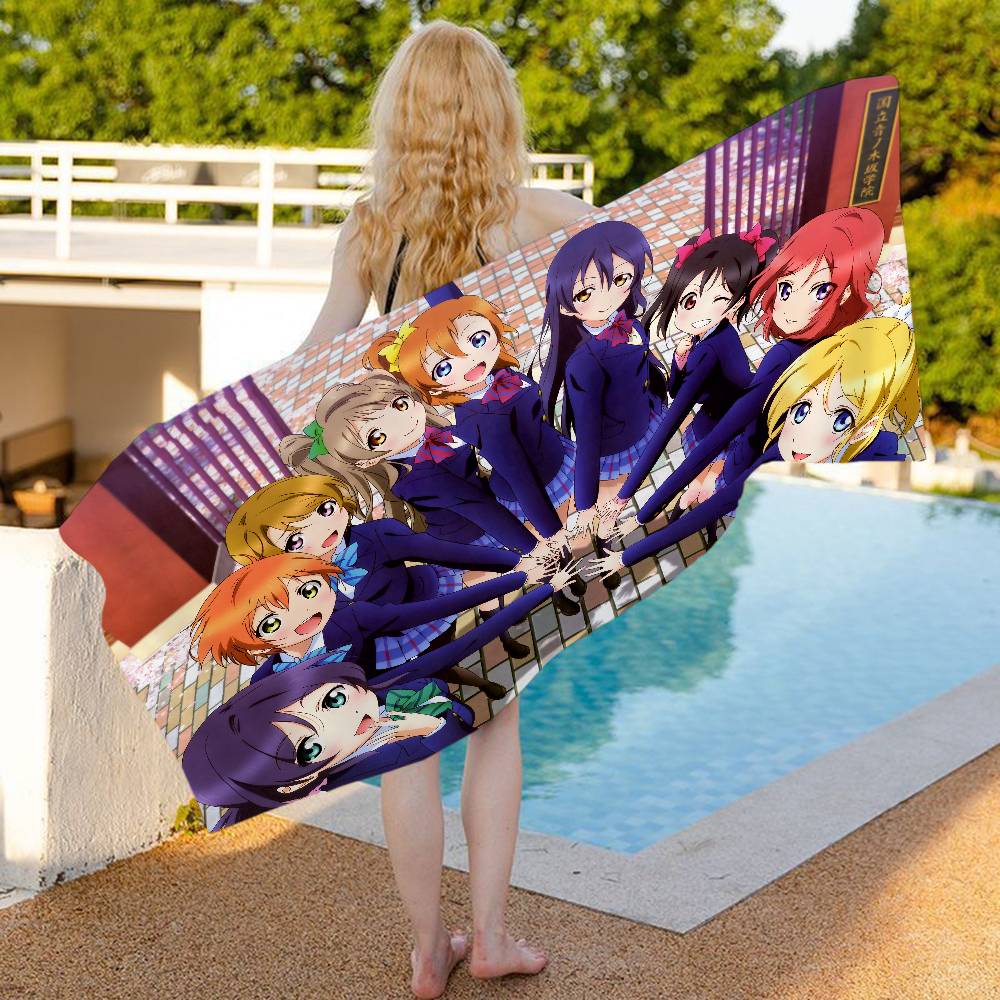 Anime L-Links! Like! Love Live! Microfiber Beach Towel Absorbent Quick dry Soft Yoga Swimming Resort Mountain Climbing Towel