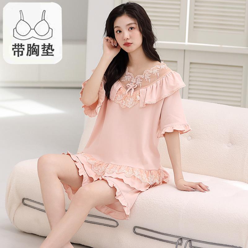 Пижама женская из чистого хлопка с короткими рукавами, студенческий пуловер с рисунком из хлопка, корейская версия, женская домашняя одежда