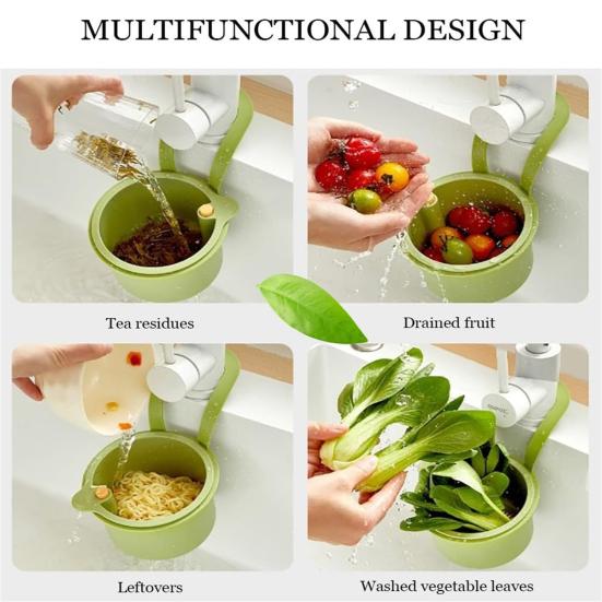 2 шт. Корзина для слива Стойка-фильтр для кухонной раковины Освобождающая руки для пищевых отходов Эффективный дренаж Предотвращение засоров Корзина-фильтр для раковины