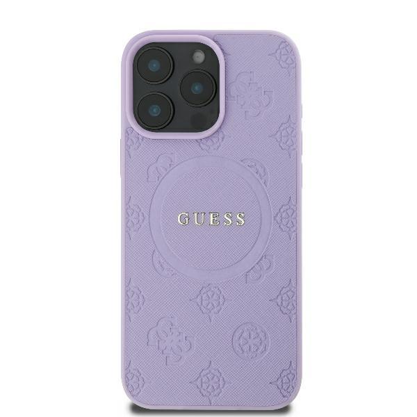 Guess Guhmp16Xpsapsmeu Iphone 16 Pro Max6.9 Fioletowy/Purple Hardcase Saffiano Peony Classic Logo Magsafe