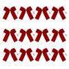 12pcs Small Velvet Bow Christmas Tree Decoration Soft Bowknot Hanging Enhances Holiday Atmosphere for DIY Use for Christmas Party Family Wedding
