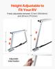 Universal RV Stabilizer, RV Bumper Stabilizer for Trailers, Campers, Fifth Wheel, Compact Foldable Design for Easy Storage, Adjustable Height from