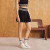 Uno pleated midi skirt for women in summer, woven with elastic waistband, versatile A-line short skirt