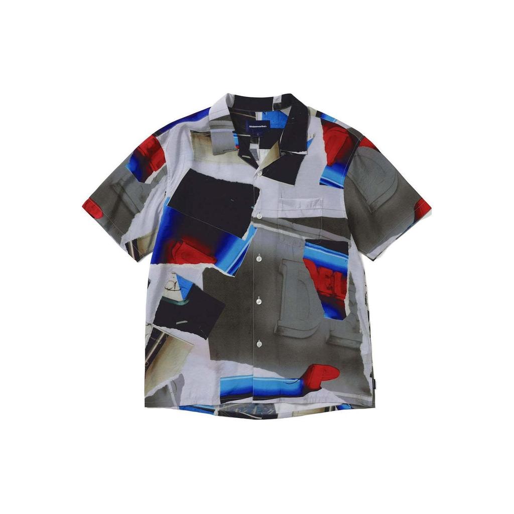 Thisisneverthat SS24 Printed Pattern Pleated Button Short Sleeve Shirt Unisex shirts Multiple-Colors TN241WSHTS02MLT