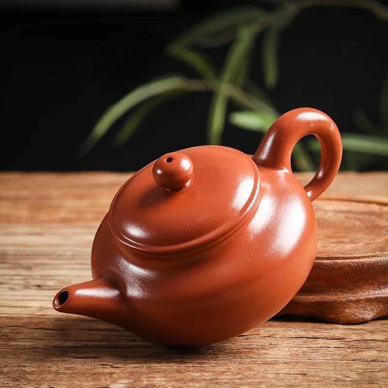 Чайный сервиз Чаочжоу-кунг-фу, горшок ручной работы, полуручная работа, красная глина, горшок с фиолетовым песком, небольшая емкость, шариковое отверстие, фильтрованный чай Мак