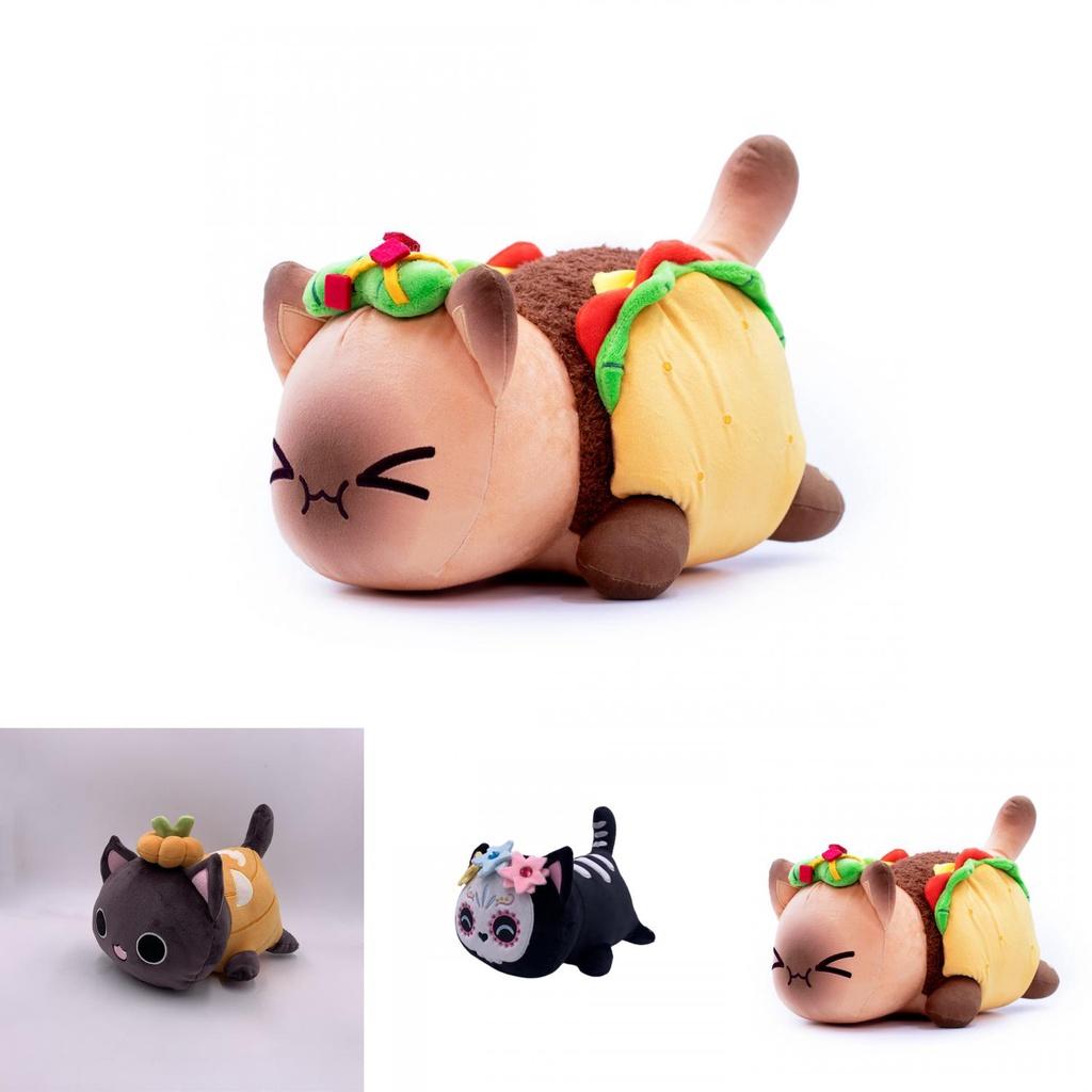 Очаровательная плюшевая игрушка Aphmau Skull Taco Pumpkin Bread Cat Meemeows для домашнего декора