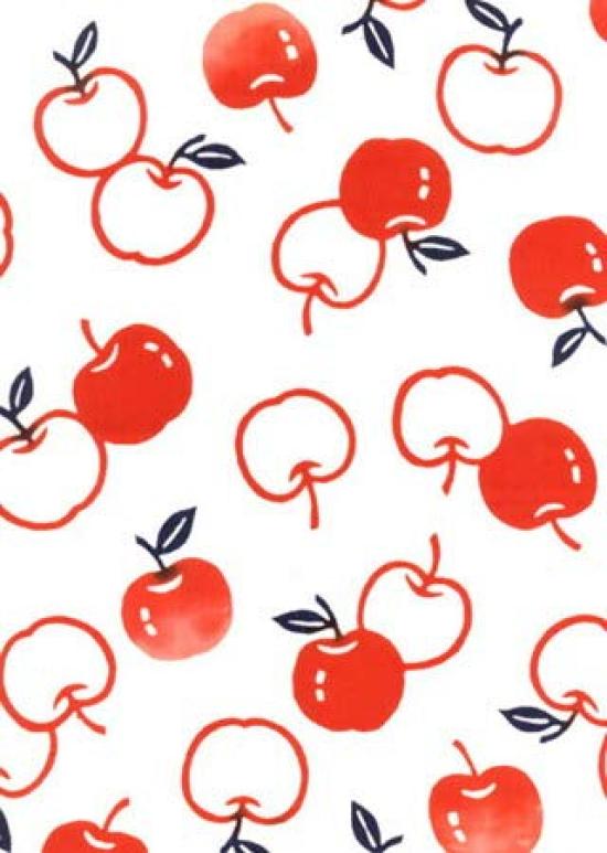 Edoten Todaya Shoten Tenugui with Apple 607 Pear-dyed (Tenugui) Design,