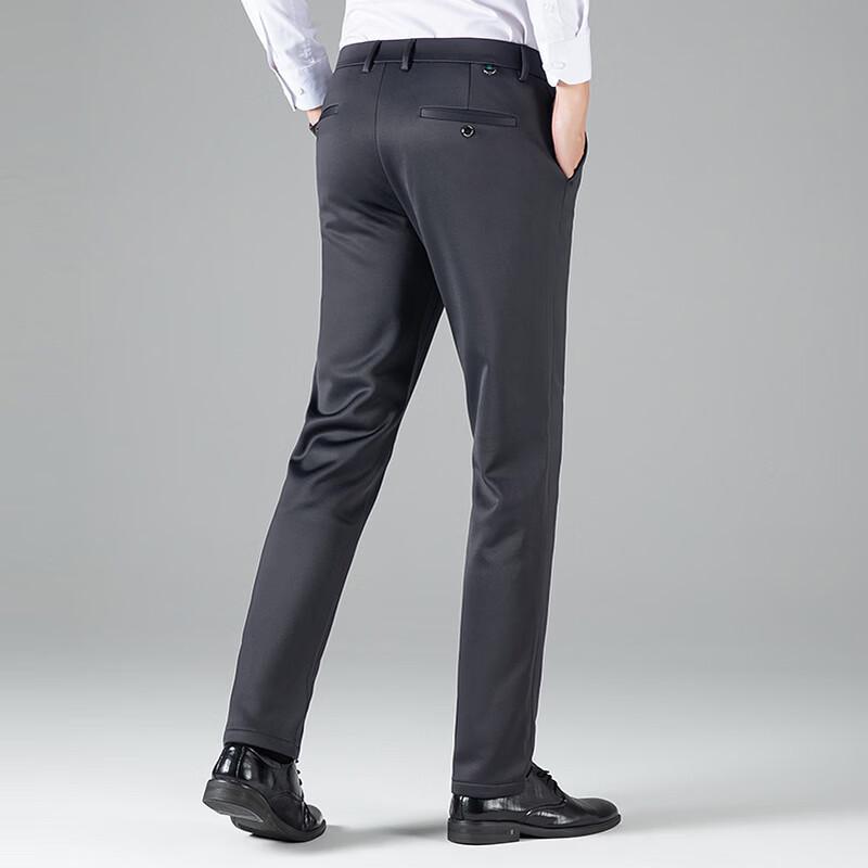 Мужские брюки Yalu в стиле business casual, прямые, на флисовой подкладке