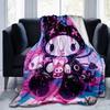 1pc Graffiti Kuromi Blanket, Home Decorative Throw Blanket for All Seasons, Living Room, Travel, Camping, Car Blankets, Beach, Office Naps, Perfect Gi