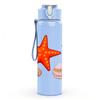 1PC Starfish Seashell Set Art 750ml Color Plastic Sports Water Bottle Leakproof Flip Straw Lid Suitable for Sports Office Home Use