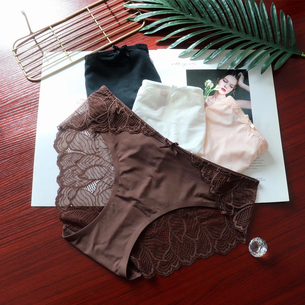 Стильное простое женское сексуальное кружевное нижнее белье без следов, женские трусики, высокоэластичные дышащие женские трусы с низкой талией