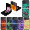 Роскошный чехол для Samsung Galaxy Z Flip 4 3 5G, черный ПК, жесткие чехлы для телефонов, модная задняя крышка ZFlip Funda Demon Slayer, цветной корпус