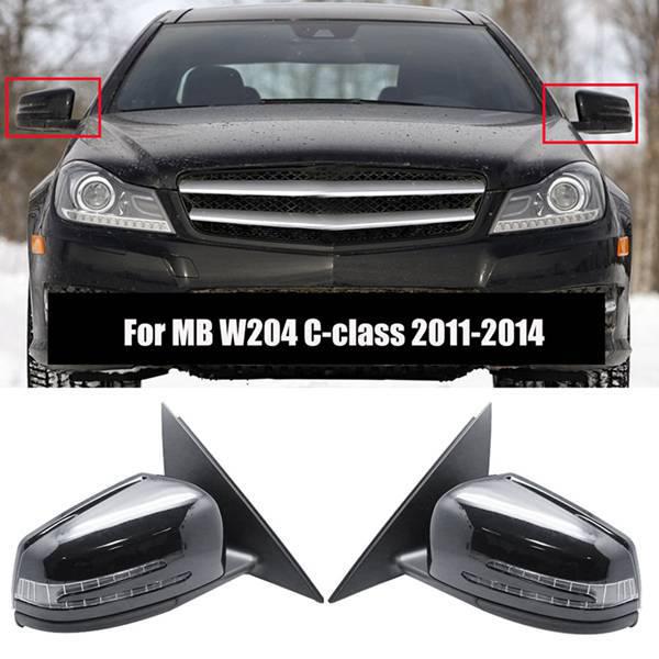 Зеркало заднего вида в сборе для Mercedes W204, правая сторона (2011-2014 гг.) - Нет подсветки в двери