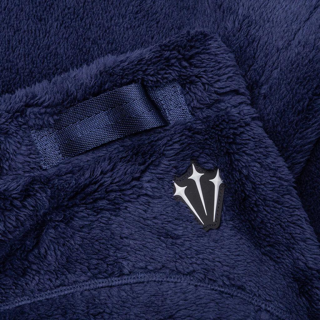 Nike X Nocta FW23 велюровый гладкий эластичный пояс повседневные брюки женские брюки темно-синие DV3643-410