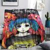 1 шт. Фланелевое одеяло с принтом Sally Face, Высококачественное, Удобное для всех сезонов, Декор для дома, Тепло и уют, Идеально для Рождественских подарков140