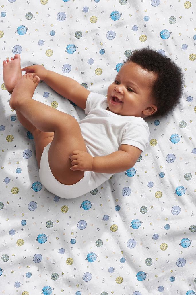 Aden Anais Essentials and Anai Japanese Genuine Space Cadet ESWC20015W 112 X 112cm Muslin Cotton Swaddle Swaddle Set of 2 Newborn Gauze Baby Baby Gift