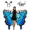 Fairy Festival Rave Dress Party Favor Cloak Butterfly Scarf Butterfly Wings Shawl Butterfly Costume