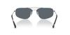 Ширина линзы 0RB3780 Солнцезащитные очки Ray-Ban, унисекс, оправа/оружейный металл, линза/кристально сине-серый, 63 мм,