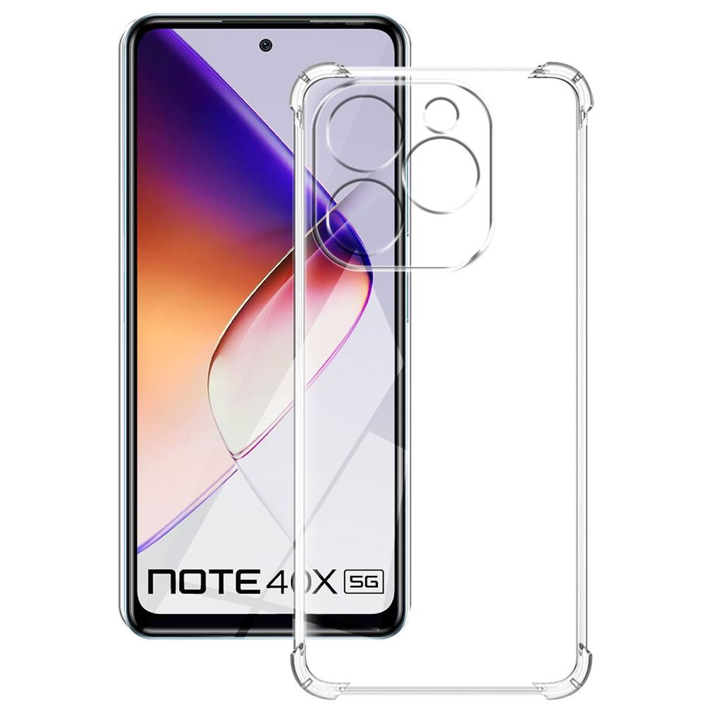 Для Infinix Note 40X 5G Чехол Прозрачный Силиконовый Мягкий Чехол для Телефона Для Infinix Note40X X6838 Прозрачный Ударопрочный Защитный Чехол на Заднюю Панель