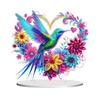 Awesocrafts Алмазное искусство Настольное украшение Птица 5D Алмазная картина Настольный декор Специальная форма Кристаллическое искусство Рождественский настольный декор Венок, (Птица)