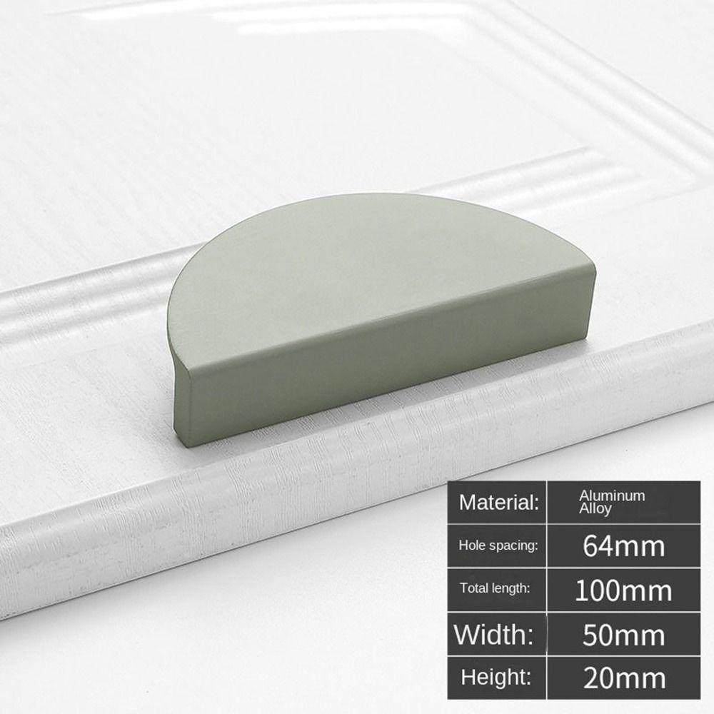 Aluminum Alloy Cabinet Door Knobs Semicircle Drawer Pull Handles New Half Moon Handle Wardrobe