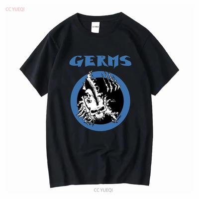 Футболка Germs GI 358 Ретро Музыка Белая с длинным или коротким рукавом винтажная Стирка дизайнерская одежда Топ для повседневной носки Унисекс