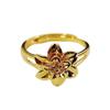 Gold Imitation Gold Flower Opening Ring Women'S Fashion Temperament Light Luxury Hand Jewelry