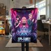 1PC Spy Family Patterned Flannel Blanket Suitable For All Seasons For Home Decor Warmth And Comfort Gifts Holiday Present