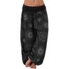 Women Loose Retro Print Wide-leg Yoga Long Harem Pants