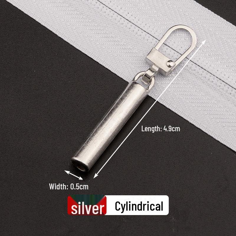 Metal Zipper Pull Tab with Removable Head for Clothing Repair and Accessories
