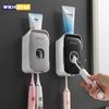 Automatic Toothpaste Dispenser Toothbrush Holder Wall Mount Toothbrush Storage Rack Toothpaste Squeezer