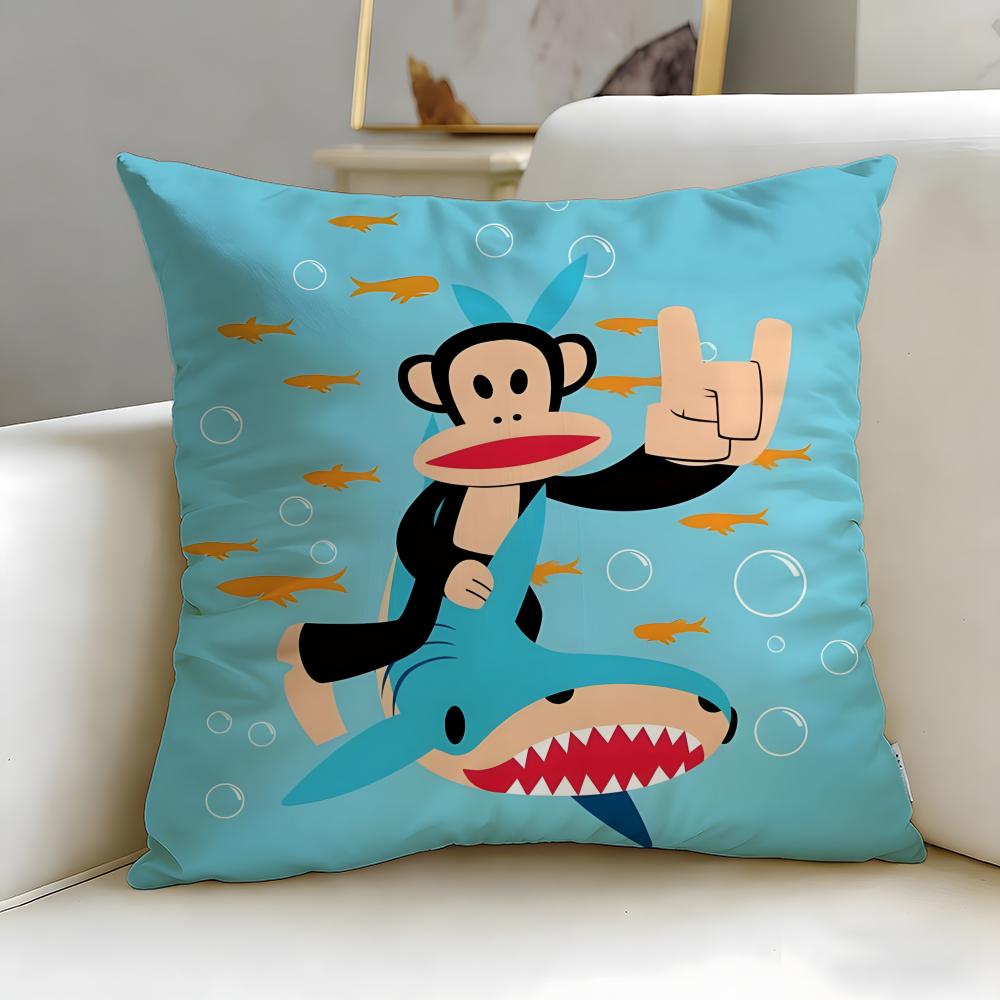 classic brand Paul Frank Cushion Cover Soft EasyWash Pillow Case Versatile for Couch Bed Travel and Office