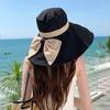 Рыбацкая шляпа с большими полями, летняя уличная шляпа от солнца с бантом, туристическая шляпа от солнца, женская пляжная шляпа-ведро