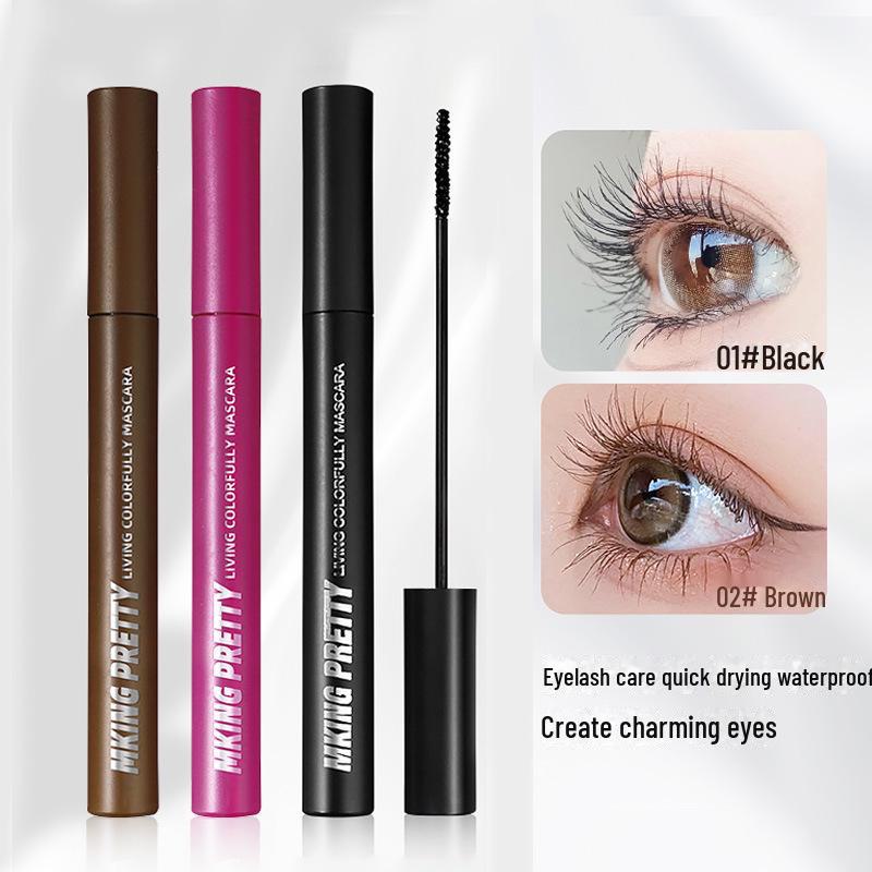 Тушь для ресниц цвета перышка: Тонкая кисточка, интенсивный изгиб, сверхдлинные ресницы, не размазываются, долговечны, водостойкие и устойчивы к поту.