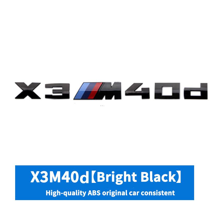 3D ABS M-Standard Sports Competition Emblem Rear Trunk Logo Sticker For BMW M1 X2 X3M X4M X5M X6M X7M Auto Modification Badge CJ7