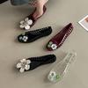 Transparent Crystal Shoes New Jelly Shoes Hollow Single Shoes Girls Summer Design Fashion Sequins Flower Square Head Sandals