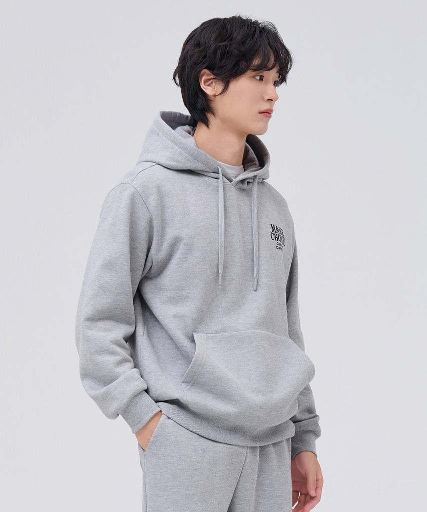 CHASECULT Unisex Essential Brushed Graphic Hoodie - Grey