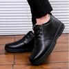 Men's Winter Cotton Shoes Plus Warm Cotton Leather Shoes Waterproof Men's Cotton Shoes High Top Snow Boots