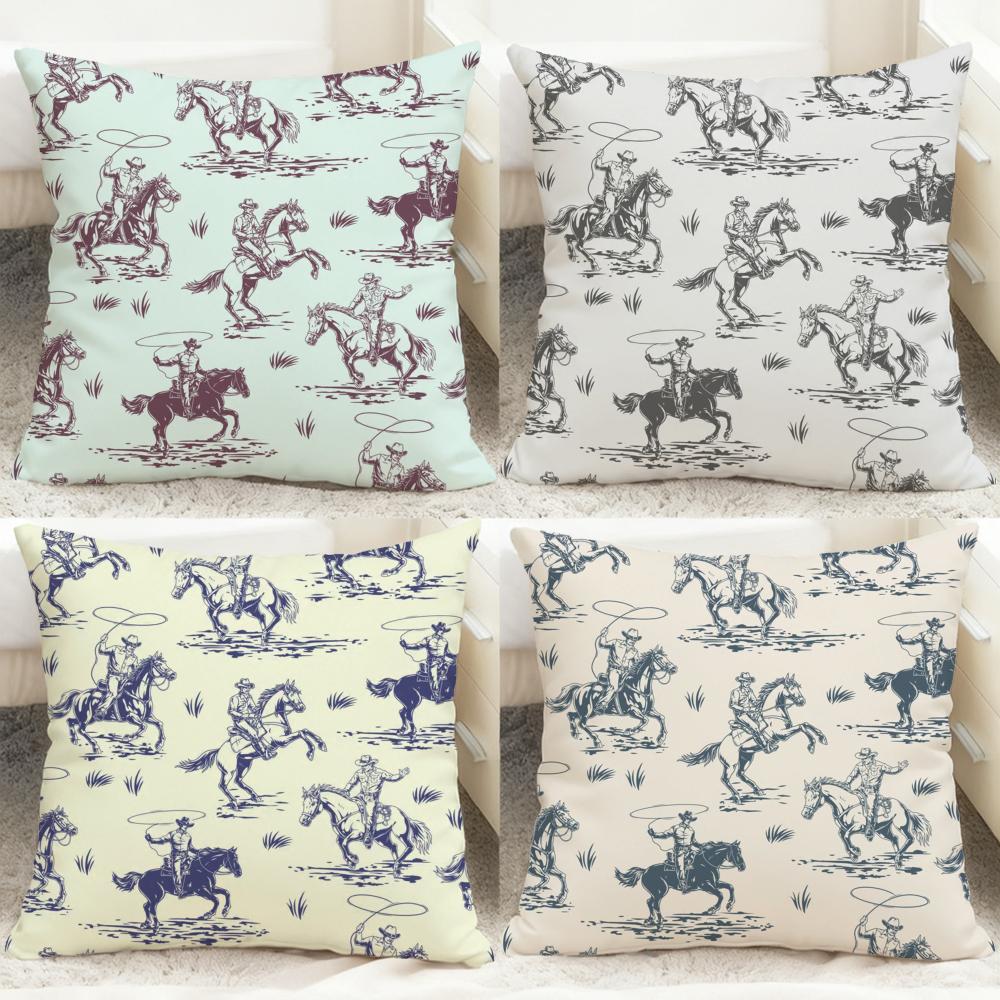 Horse Cushion Cover Comfortable Reversible Pillow Cover Ideal for Car Sofa Bedroom Beyond