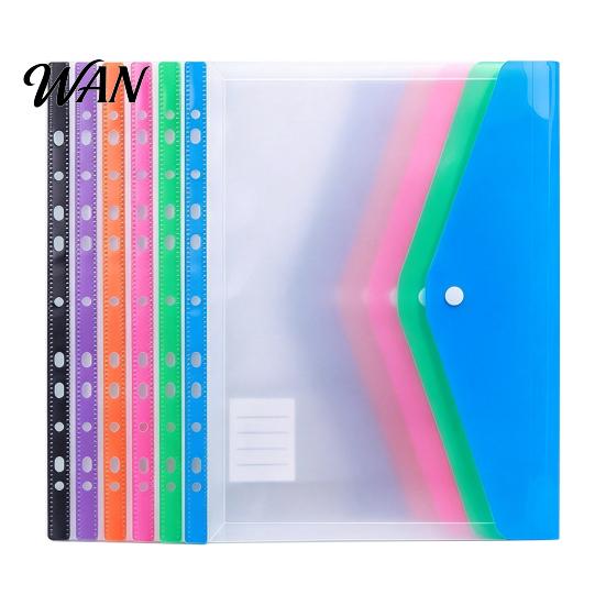 Desktop Organization Tools Clear Document Bags, A4 Letter Size File Folders with 11 Portable Pouch Holes, Visible Waterproof Bags for Office