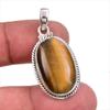 Натуральный камень Тигровый глаз 925 Проба Стерлинговое серебро Подарочный кулон 1,50" l8G15