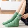 Bunny Middle Tube Three-dimensional Floor Socks Cartoon Hosiery Women Frog Socks Coral Fleece Socks
