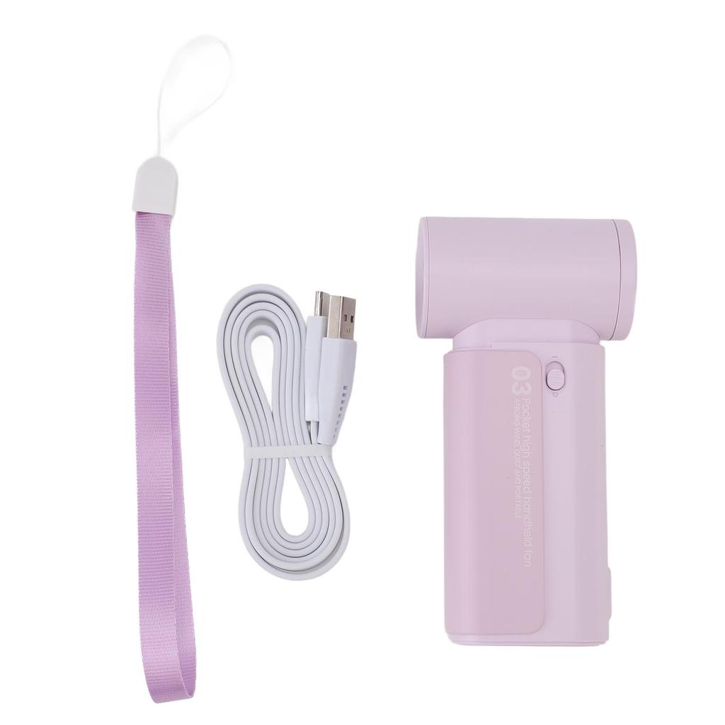 Portable Handheld Fan 4000mAh High Speed Cooling Fans Quiet Compact Pocket Fan with Lanyard for