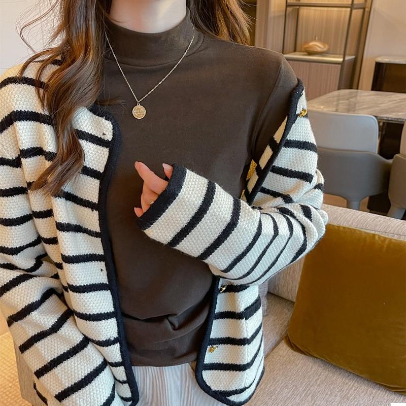 Womens Thickened Half Turtleneck Base Layer Top Soft Brushed Thermal Long Sleeve Slim Fit Solid Color Korean Style