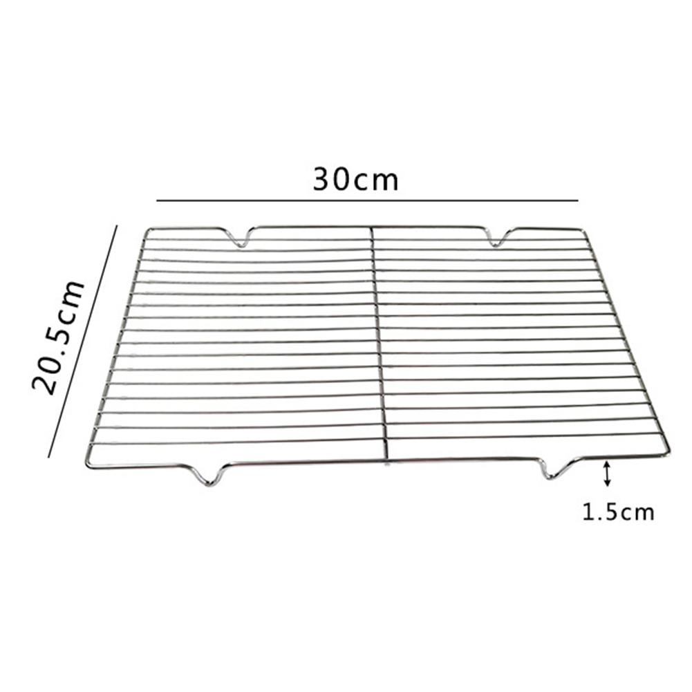 Stainless Steel Mat Net Grid Shape Rectangle Grill Grilling Mesh Net BBQ Tools Grill Mesh Net 30*20.5*1.5cm/41*20.5*1.5cm Parts