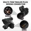 For Ford F150 F250 F350 2015- Compatible Trailer Brake Harness 7-Pin Round/4-Pin Flat Plug Connector FU5Z-14489-A For Towing
