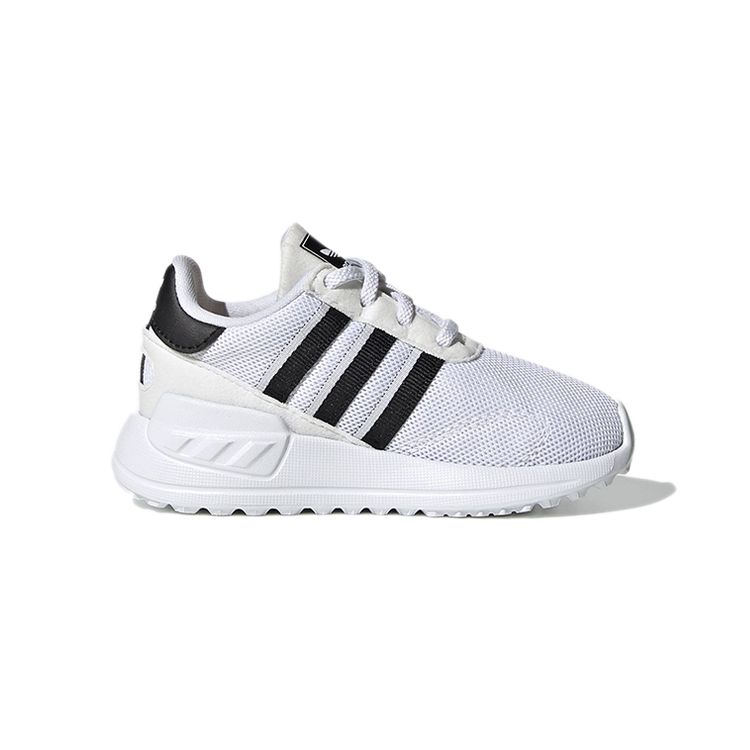 Adidas Originals LA Trainer Slip Resistant Comfortable Retro Style Sports Casual Durable Low Top Walking Shoes Baby Shoes White FW0586