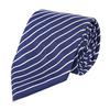 Мужской галстук Emporio Armani Night Made in EM001346 TE13741 FB163, ширина 7,5 см, 100% шелк, полосатый, синий, Италия, [Б/у]