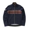 Kapelmuur Cycling Jacket for Windproof and River Size XS Fall/Winter (0°C-10°C), Water-Resistant, Check, Navy,